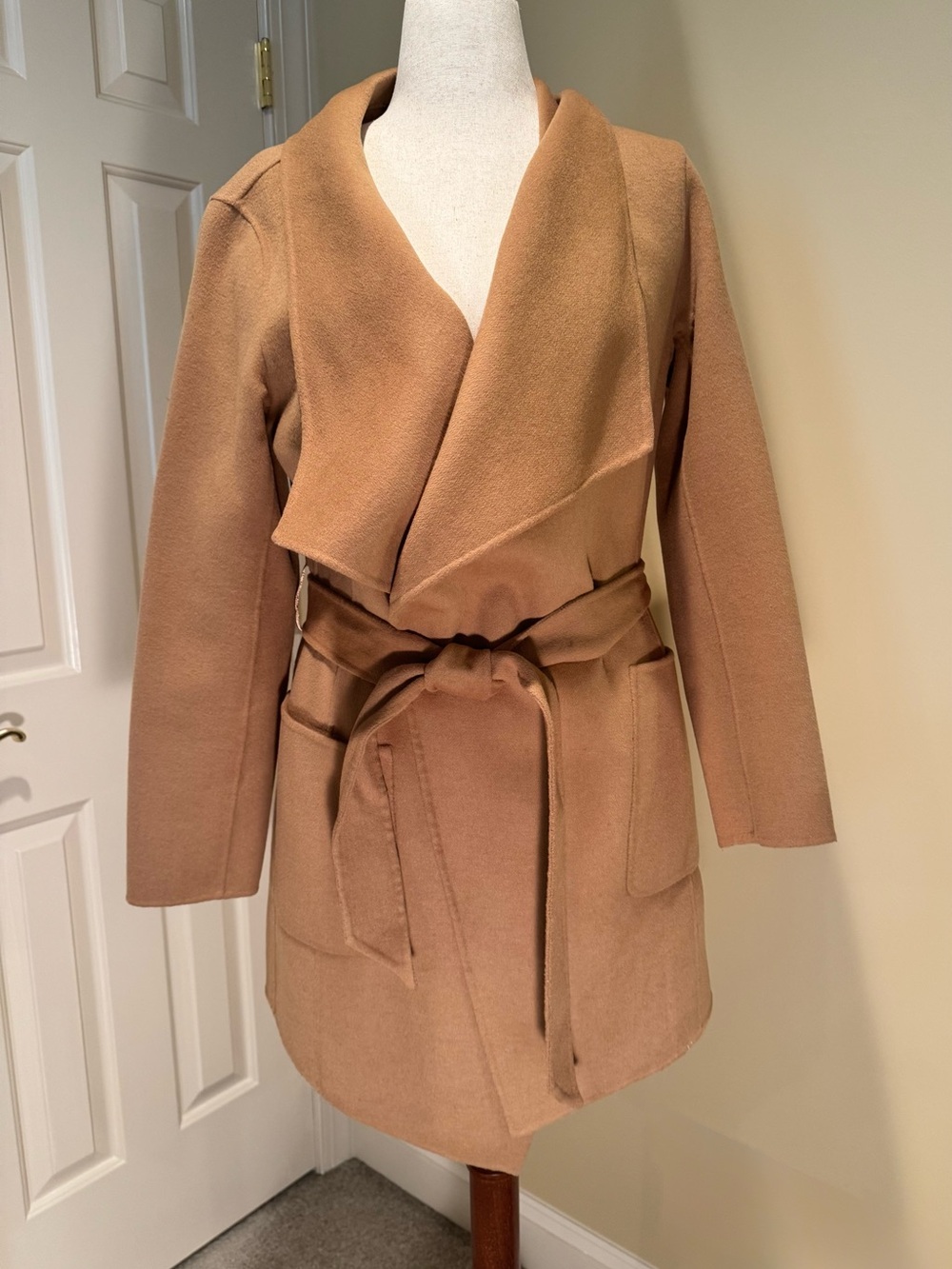Nanette Lepore Camel Wrap Belted Wool-blend Women’s Coat